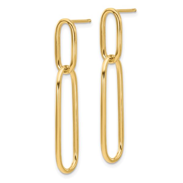 Leslie's 14k Polished Post Drop Earrings - Image 2