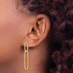 Leslie's 14k Polished Post Drop Earrings - Image 3