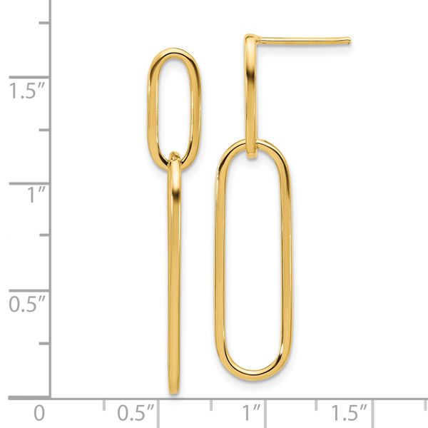 Leslie's 14k Polished Post Drop Earrings - Image 4