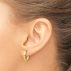 Leslie's 14K Polished Hinged Huggie Earrings - Image 3