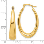 Leslie's 14K Polished Oval Hoop Earrings - Image 4