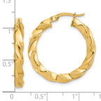 Leslie's 14K Polished Twisted Hoop Earrings - Image 4