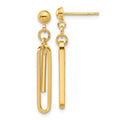 Leslie's 14K Polished Paperclip Dangle Earrings