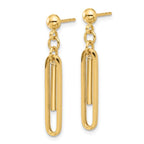 Leslie's 14K Polished Paperclip Dangle Earrings - Image 2