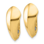 14K Polished Omega Back Earrings - Image 2