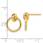 Leslie's 14K Polished Knot Circle Drop Post Earrings - Image 4