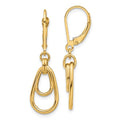 Leslie's 14K Polished Teardrop Dangle Leverback Earrings