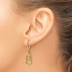 Leslie's 14K Polished Teardrop Dangle Leverback Earrings - Image 3