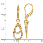 Leslie's 14K Polished Teardrop Dangle Leverback Earrings - Image 4