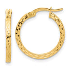 Leslie's 14K Diamond-cut Hoop Earrings