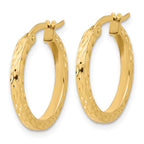 Leslie's 14K Diamond-cut Hoop Earrings - Image 2