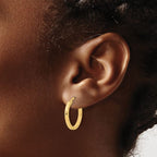 Leslie's 14K Diamond-cut Hoop Earrings - Image 3