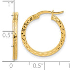 Leslie's 14K Diamond-cut Hoop Earrings - Image 4