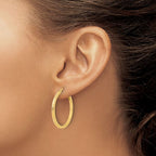 14K Diamond-cut Hoop Earrings - Image 3