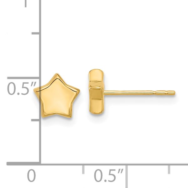 Leslie's 14K Polished Stars Post Earrings - Image 4