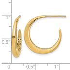 Leslie's 14K Polished J-Hoop Post Earrings - Image 4