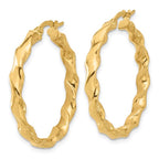 14K Polished Twisted Hoop Earrings - Image 2