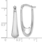 Leslie's 14K White Gold Polished Hoop Earrings - Image 4