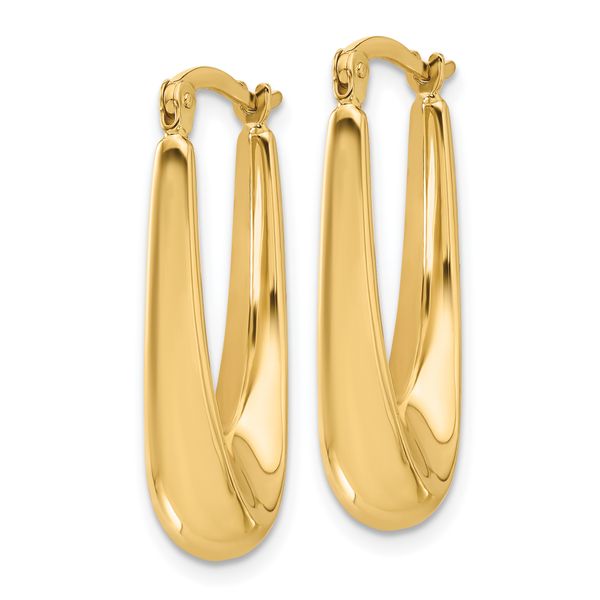Leslie's 14K Polished Hoop Earrings - Image 2