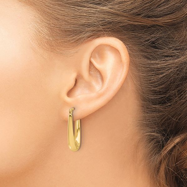 Leslie's 14K Polished Hoop Earrings - Image 3