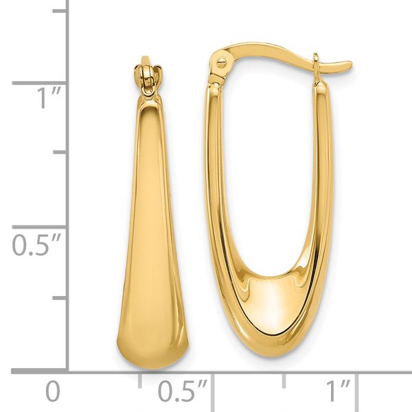 Leslie's 14K Polished Hoop Earrings - Image 4