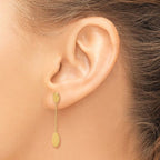 Leslie's 14K Polished Oval Discs Dangle Post Earrings - Image 3