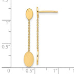 Leslie's 14K Polished Oval Discs Dangle Post Earrings - Image 4