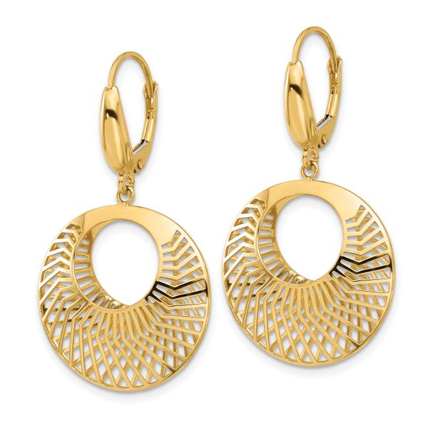 Leslie's 14K Polished Hollow Dangle Earrings - Image 2