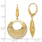 Leslie's 14K Polished Hollow Dangle Earrings - Image 4