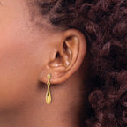 Leslie's 14K Polished Teardrop Post Dangle Earrings - Image 3