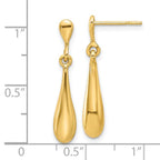 Leslie's 14K Polished Teardrop Post Dangle Earrings - Image 4