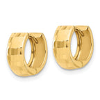 Leslie's 14K Polished and Diamond-cut Huggie Hoop Earrings - Image 2