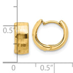 Leslie's 14K Polished and Diamond-cut Huggie Hoop Earrings - Image 4