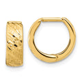 Leslie's 14K Polished and Diamond-cut Huggie Hoop Earrings