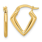 Leslie's 14K Polished Fancy Hoop Earrings