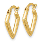 Leslie's 14K Polished Fancy Hoop Earrings - Image 2