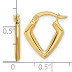 Leslie's 14K Polished Fancy Hoop Earrings - Image 4