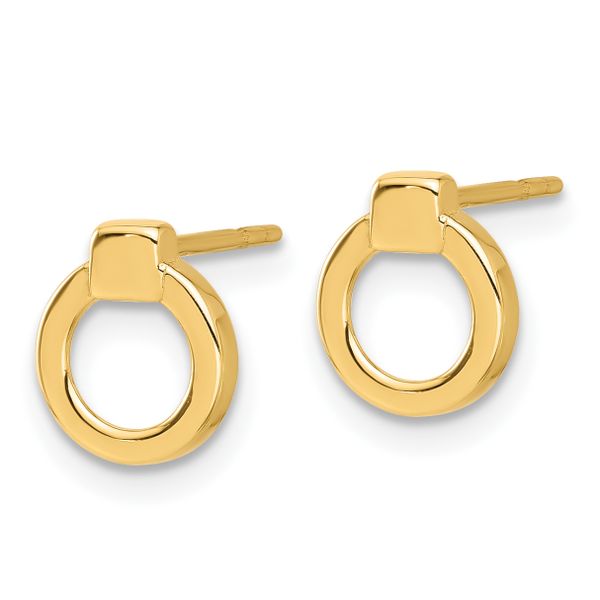 Leslie's 14K Polished Circle Post Earrings - Image 2