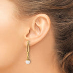 Leslie's 14K Polished Freshwater Cultured Pearl Post Dangle Earrings - Image 3