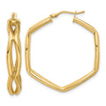 Leslie's 14K Polished Geometric Hoop Earrings