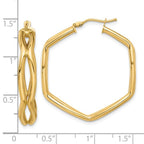 Leslie's 14K Polished Geometric Hoop Earrings - Image 4