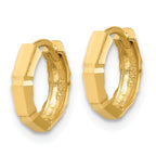 Leslie's 14K Polished and Diamond-cut Huggie Hoop Earrings - Image 2