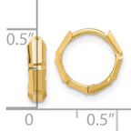 Leslie's 14K Polished and Diamond-cut Huggie Hoop Earrings - Image 4