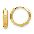 Leslie's 14K Polished and Diamond-cut Huggie Hoop Earrings