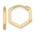 Leslie's 14K Polished Geometric Hoop Earrings