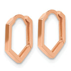 Leslie's 14K Rose Gold Polished Geometric Hoop Earrings - Image 2