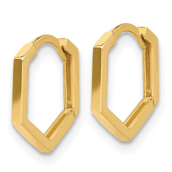Leslie's 14K Polished Geometric Hoop Earrings - Image 2