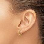 Leslie's 14K Polished Geometric Hoop Earrings - Image 3
