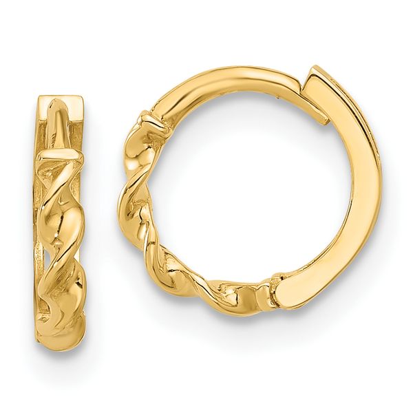 Leslie's 14K Polished Twisted Huggie Hoop Earrings
