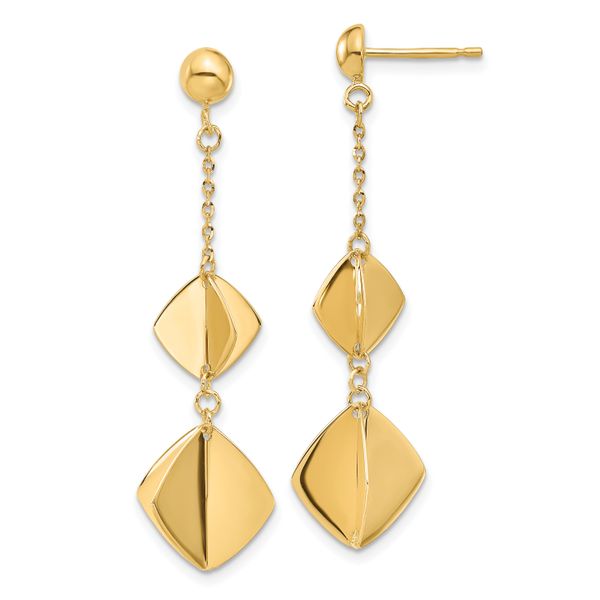 Leslie's 14K Polished Fancy Dangle Post Earrings